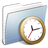 Graphite Stripped Folder Clock Icon 48x48 png